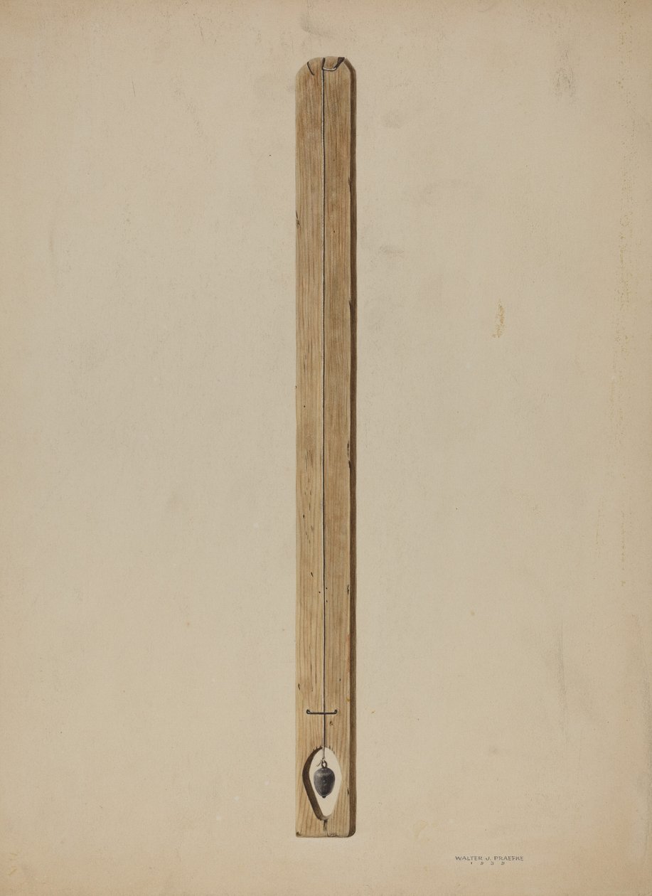 Plumb Line and Board, 1939. av Walter Praefke