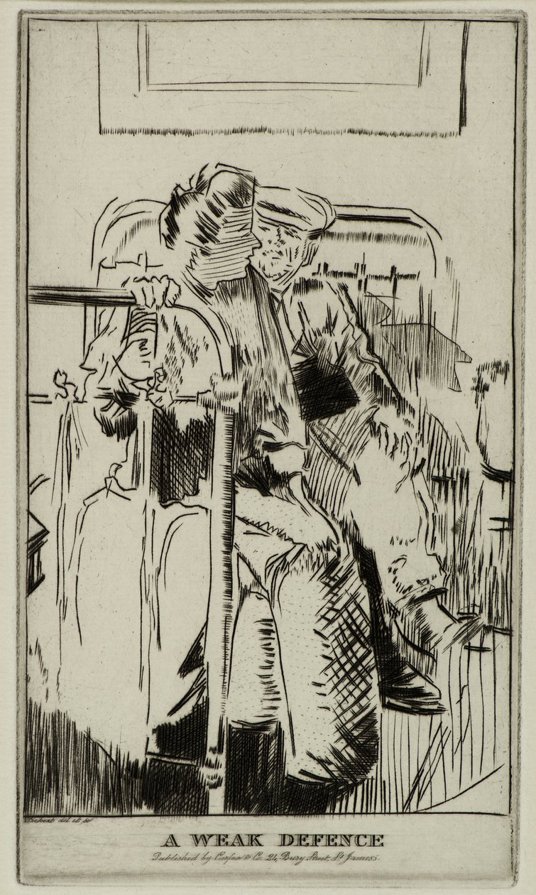 A Weak Defence, ca. 1911 (etsing) av Walter Richard Sickert