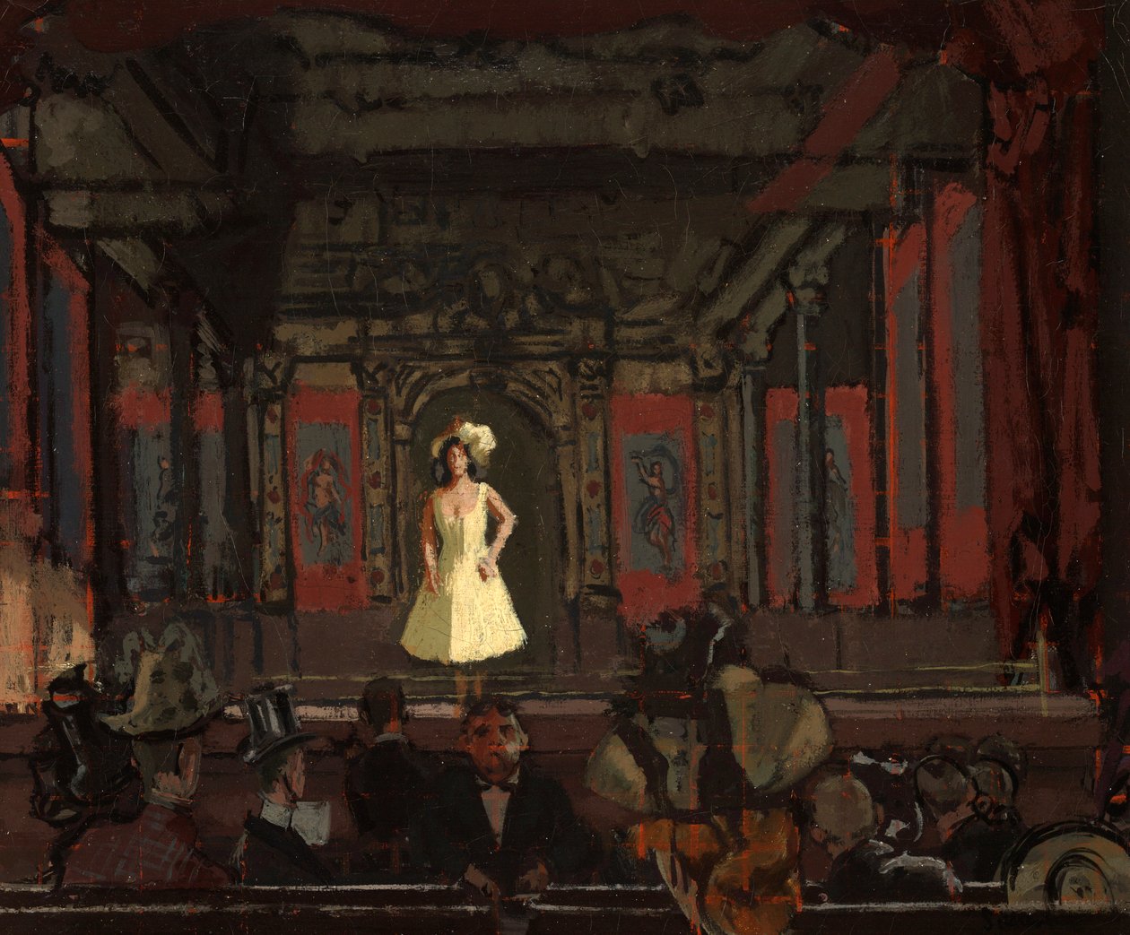 Gattis Hungerford Palace of Varieties. Andre omgang av Katie Lawrence ca. 1888 av Walter Richard Sickert