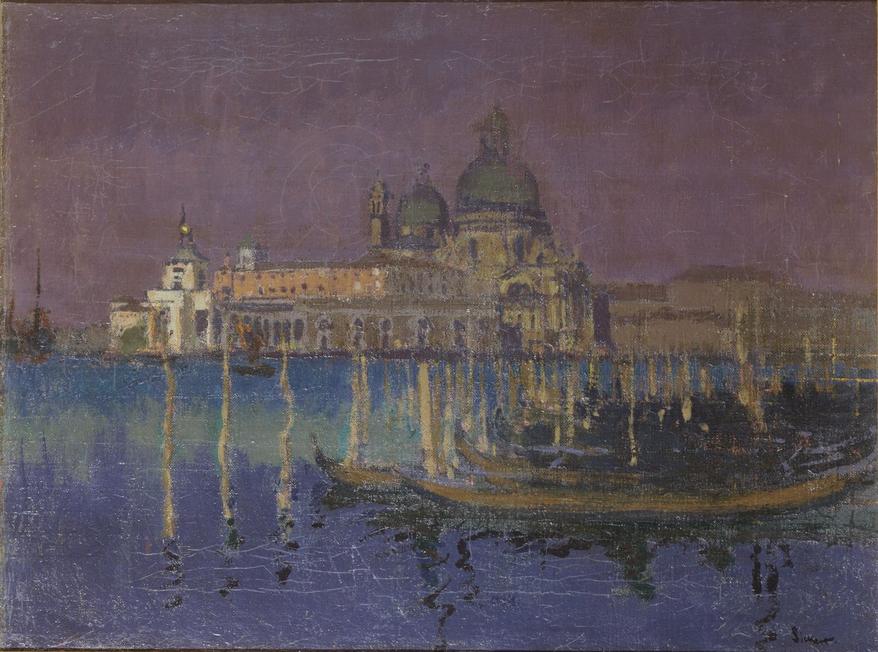 Nocturne: The Dogana and Santa Maria della Salute, Venezia, 1896 av Walter Richard Sickert