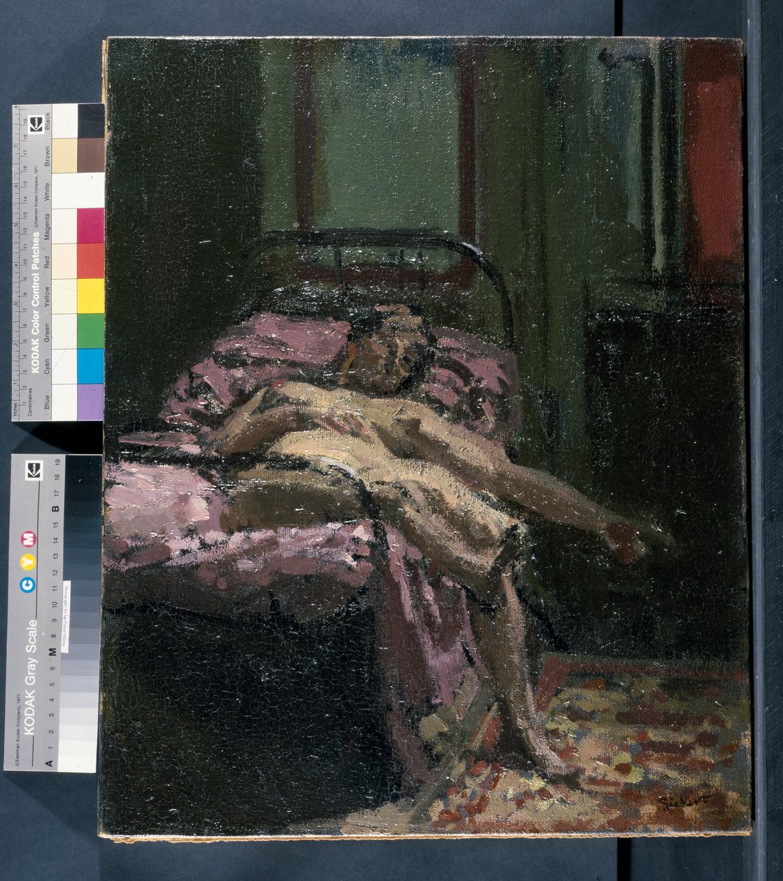 Naken på en seng av Walter Richard Sickert