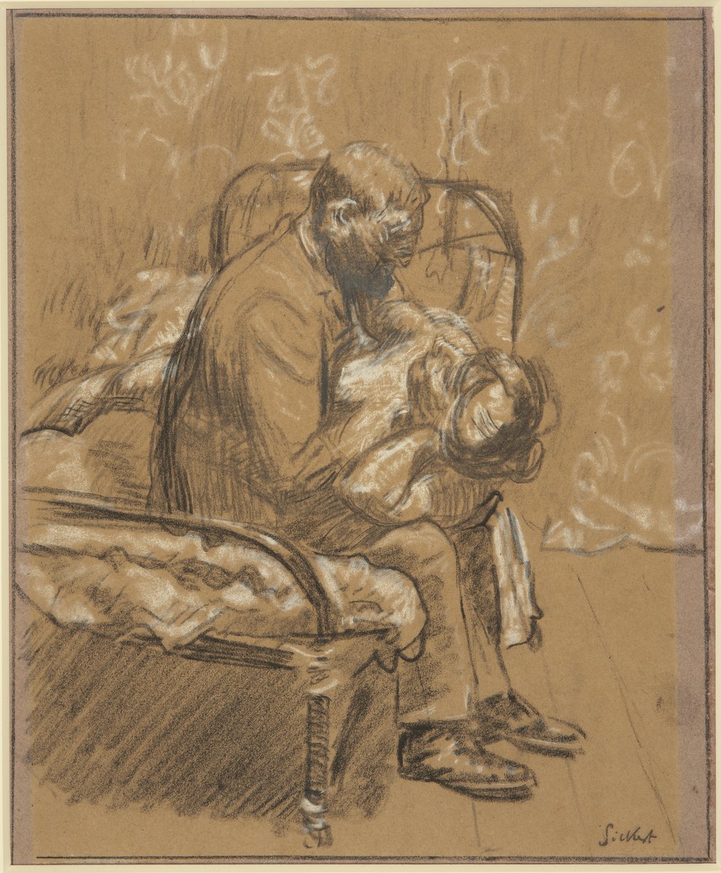 Persuasion, ca. 1908 (kritt på papir) av Walter Richard Sickert