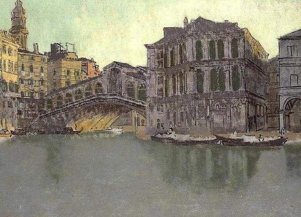 Canal Grande og Rialto, Venezia, ca. 1895-96 av Walter Richard Sickert