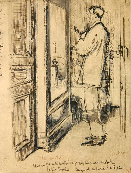 The New Tie, ca. 1922 (penn og blekk og vask på papir) av Walter Richard Sickert