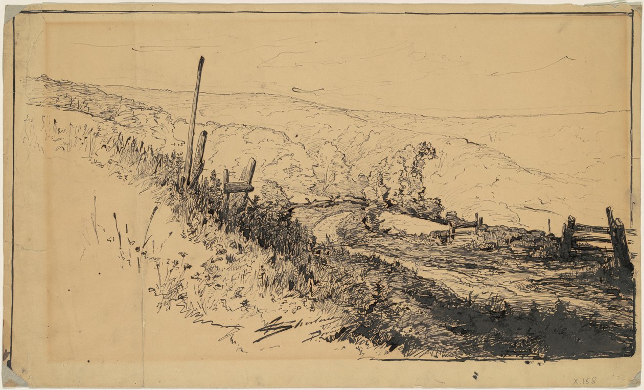 En vei i åsene nær Dordrecht av Walter Shirlaw