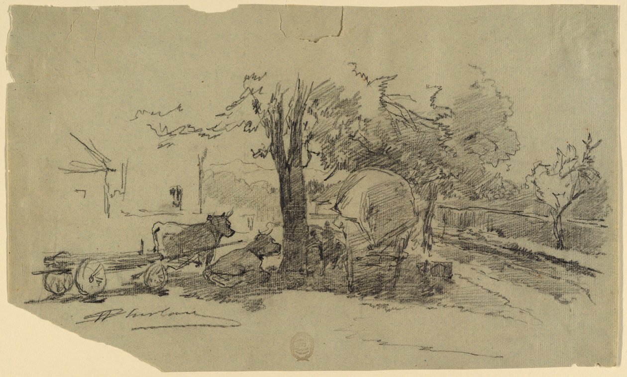 En landsbyplass av Walter Shirlaw