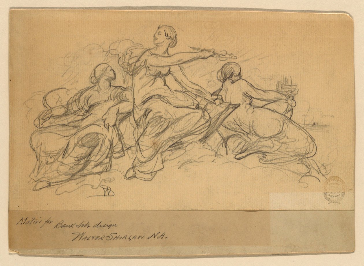 Handel (motiv for seddeldesign) av Walter Shirlaw