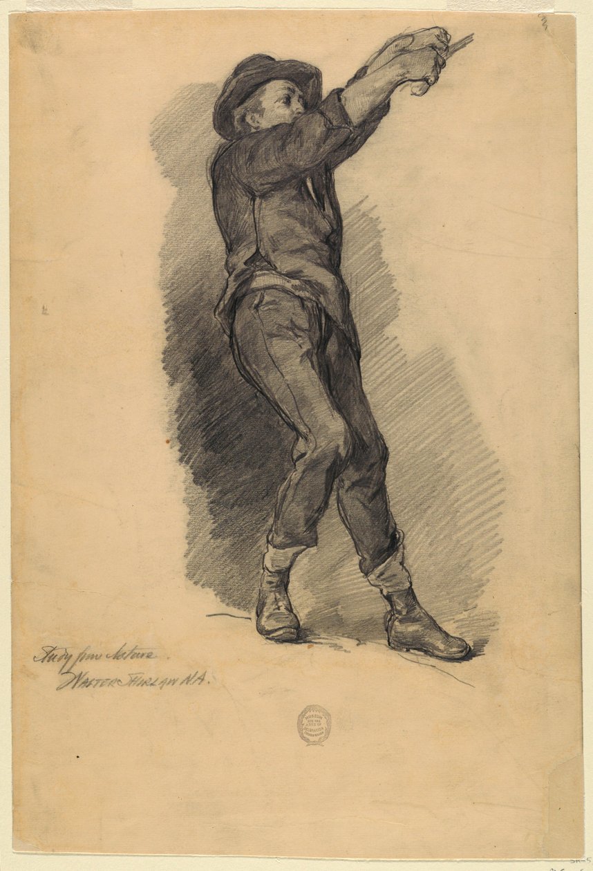 Figurstudie fra naturen av Walter Shirlaw