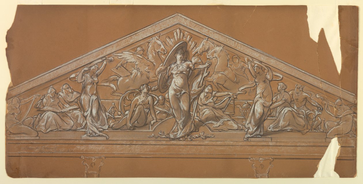Industri og handel (Design for Pediment) av Walter Shirlaw