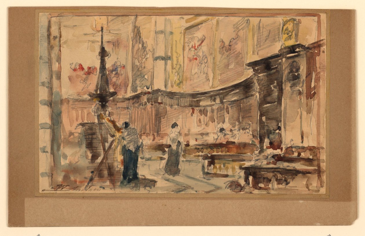 Nedre del av koret, Siena katedral av Walter Shirlaw