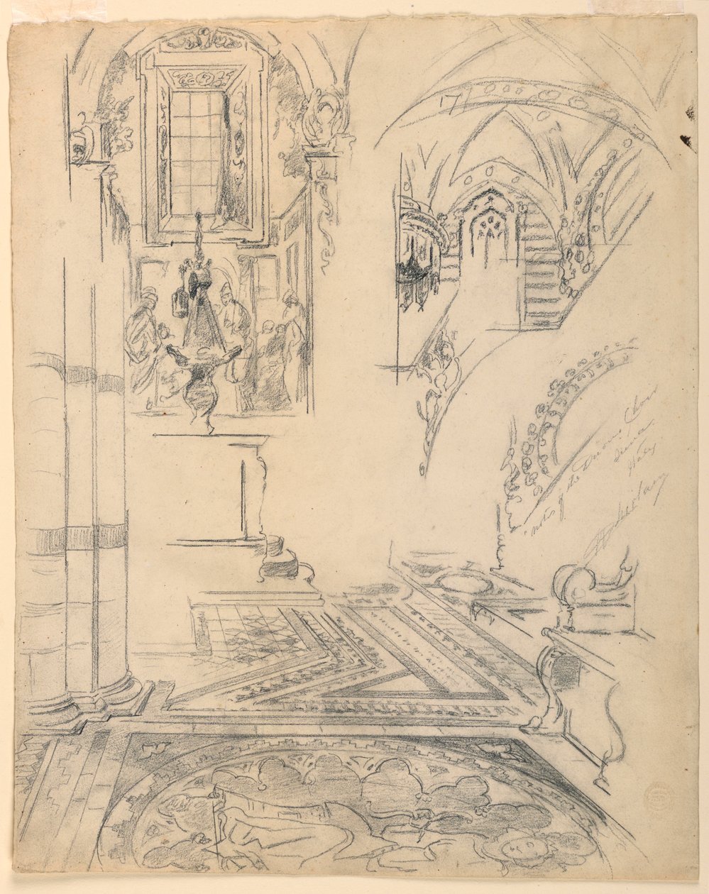 Notater fra Duomo-koret, Siena, Italia av Walter Shirlaw