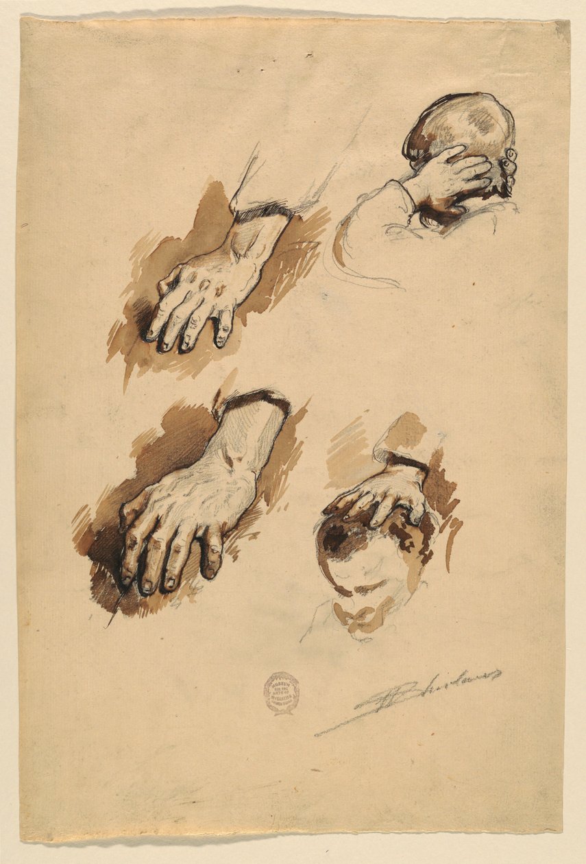 Studier av hender av Walter Shirlaw