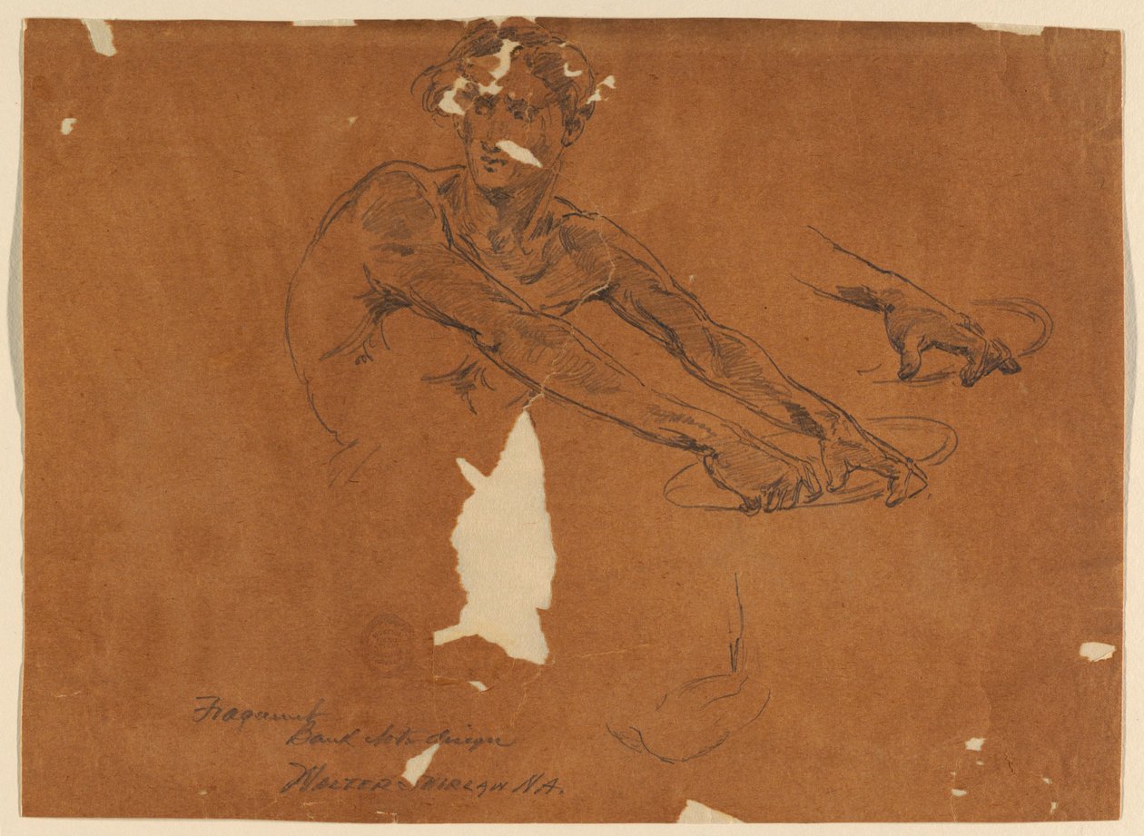 Studie for Bank Note Design av Walter Shirlaw