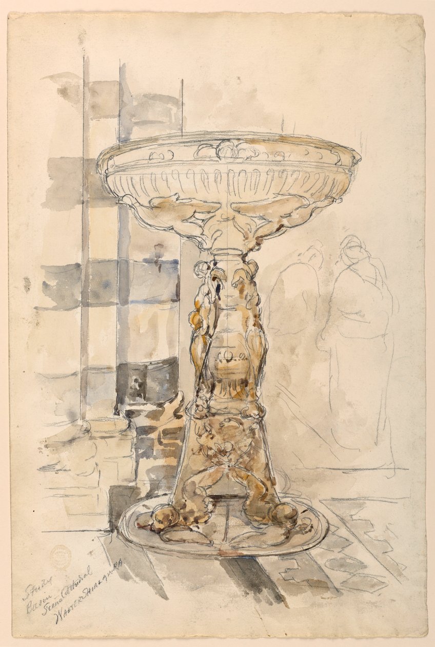 Studie av bassenget, Siena-katedralen av Walter Shirlaw