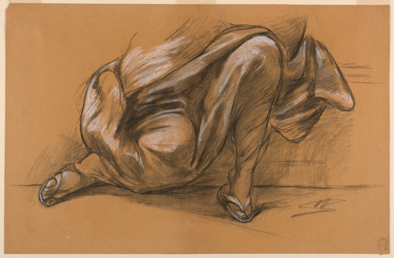 Studie av draperi av Walter Shirlaw