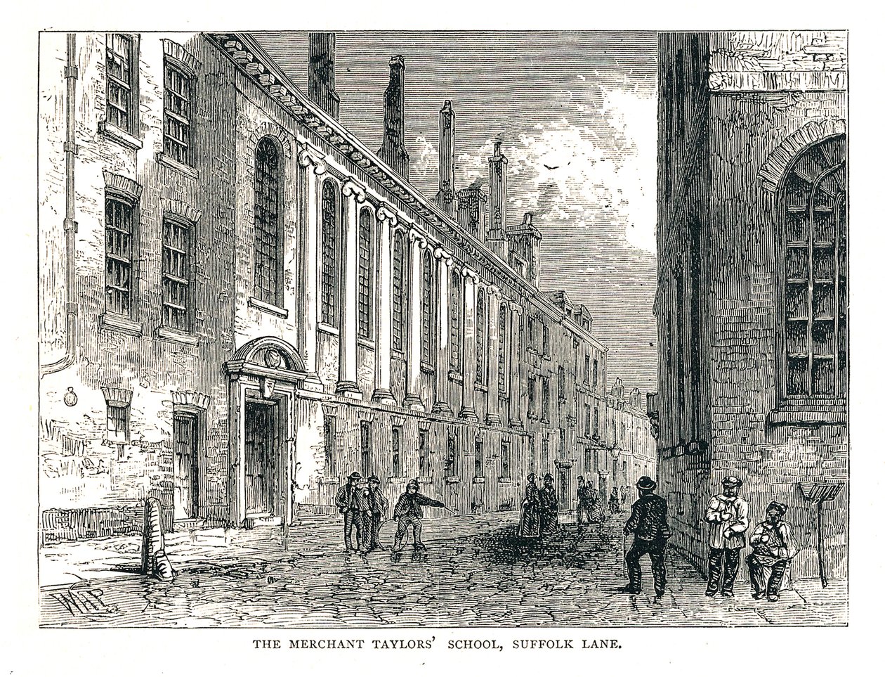 The Merchant Taylors School, Suffolk Lane, 1878 av Walter Thornbury