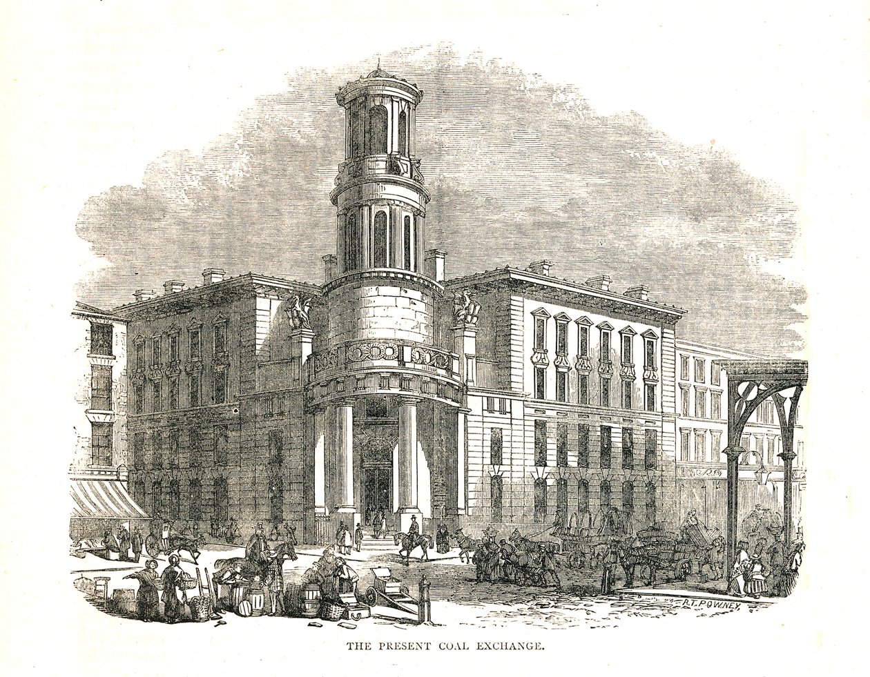 The Present Coal Exchange, åpnet av Prince Albert i 1849, Thames Street, 1878 av Walter Thornbury