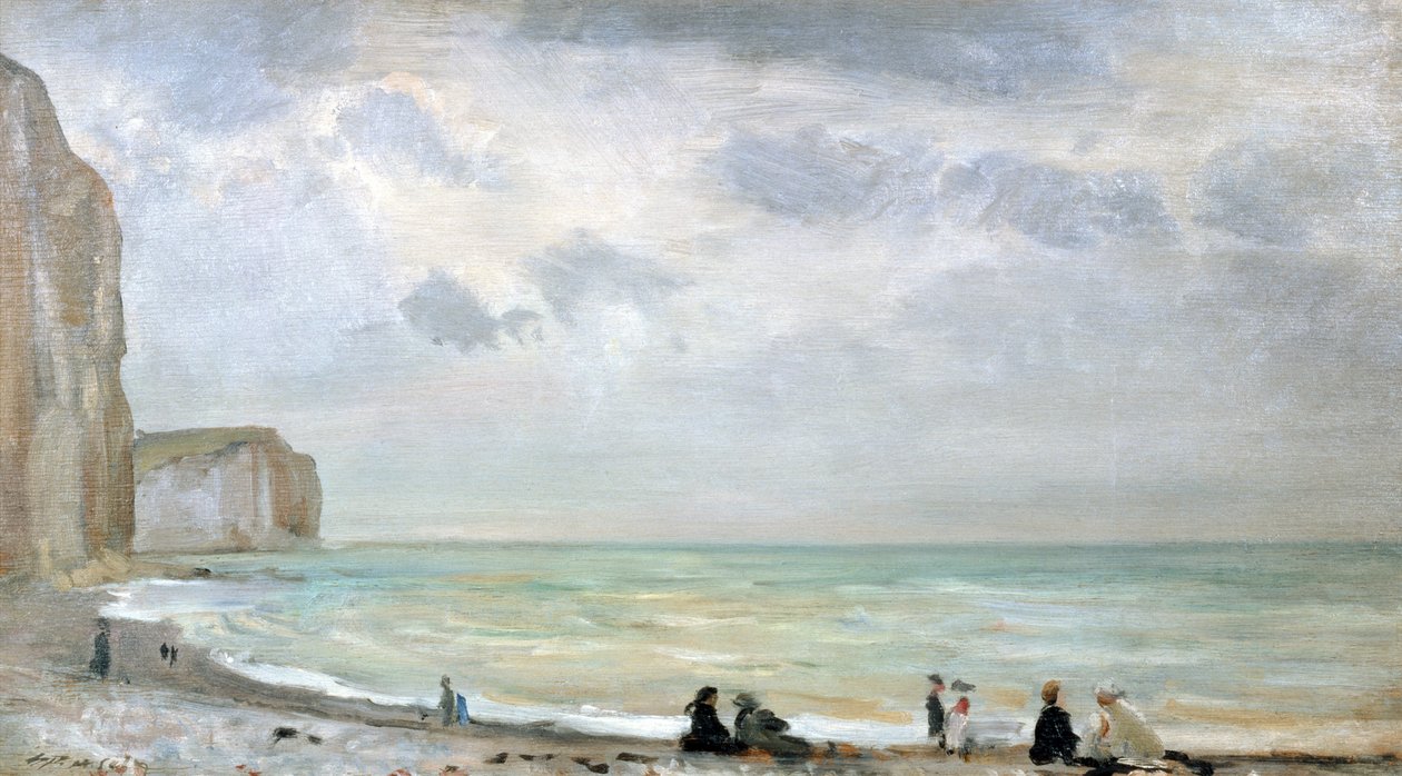 The Beach at Dover (olje på panel) av Walter Westley Russell