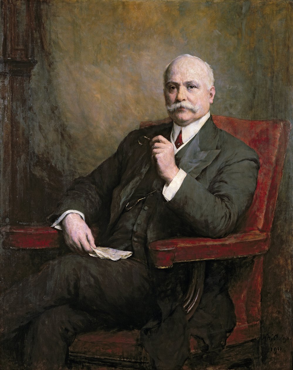 Portrett av Sir Edward Hopkinson Holden (1848-1919) First Baronet 1911 av Walter William Ouless