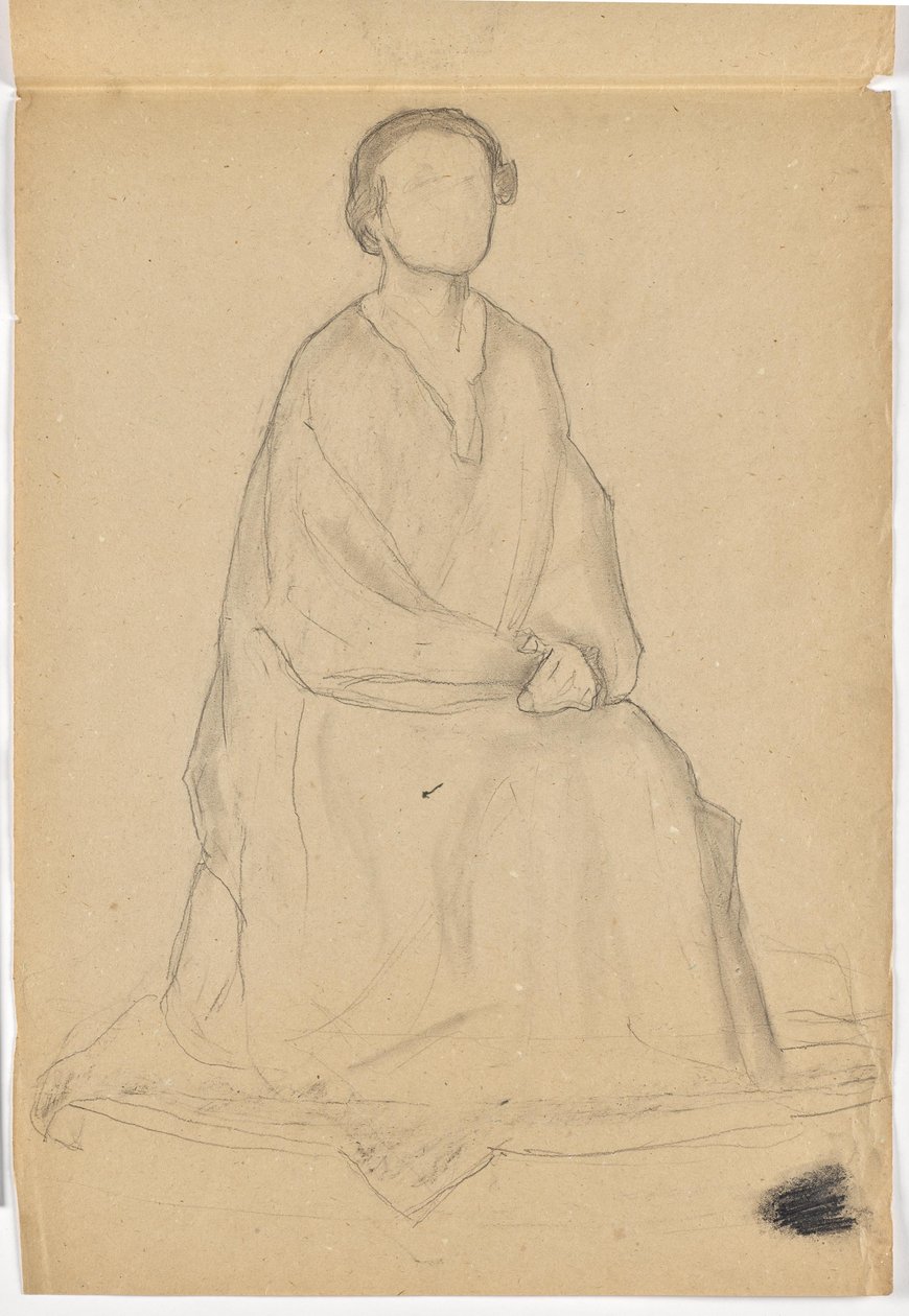 To studier for et portrett i helfigur av Walther Gamerith