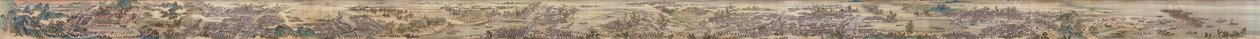 Wang Hui og andre. Keiser Kangxi på tur i sør. 9. håndrull av et sett. 1691-98. av Wang Hui