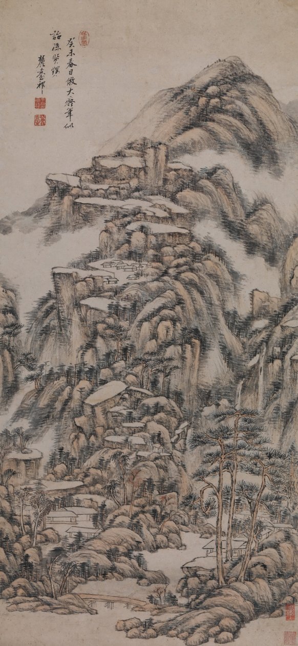 Landskap etter stilen til Huang Gongwang av Wang Yuanqi