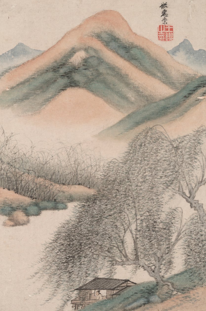 Landskap i stilene til gamle mestere; Landskap etter Hui Chong (965 av Wang Jian