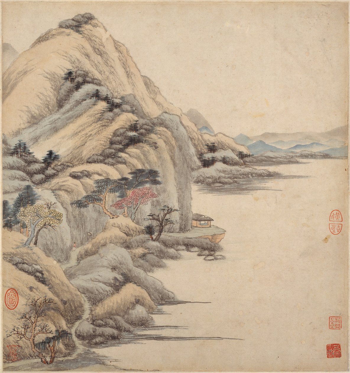Landskap i stilene til eldgamle mestere, 1600-tallet. av Wang Jian