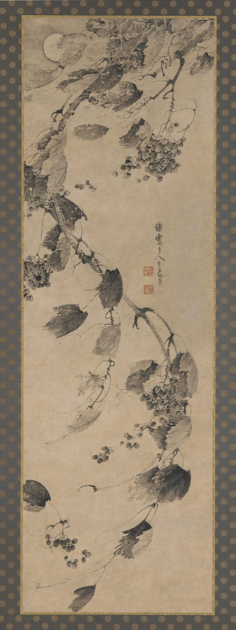 Grapevine i vind og måneskinn av Wang Liangchen
