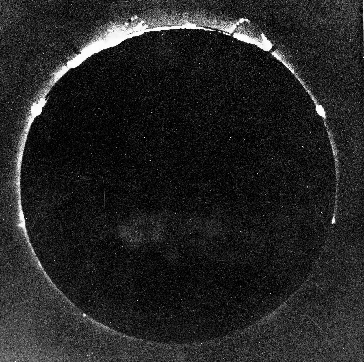 Fotografia lui Warren de la Rue a eclipsei totale de soare de la Rivabellosa, Spania, 18 iulie 1860 norvegiană av Warren De La Rue