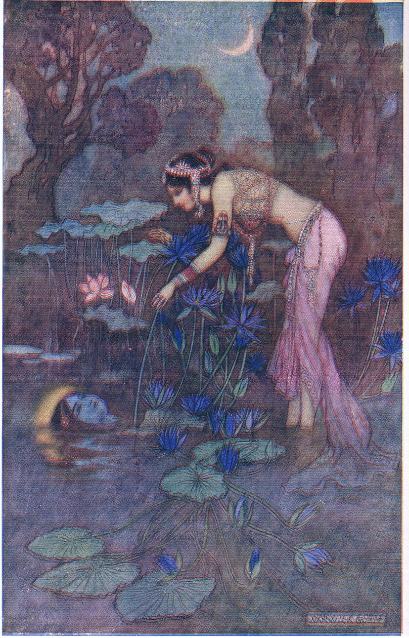 Sita finner Rama blant lotusblomster av Warwick Goble