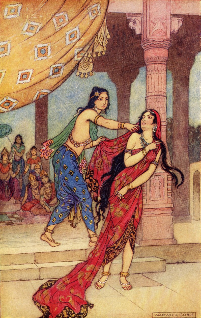 The Ordeal of Queen Draupadi, illustrasjon fra 