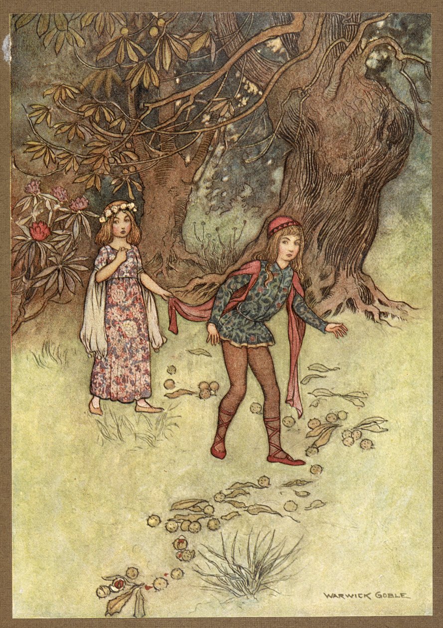 Nennillo og Nennella in the Wood, fra Nennillo og Nennella. av Warwick Goble