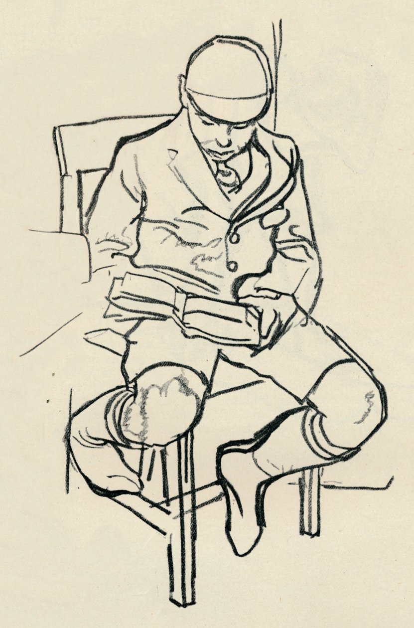 Boy Reading, c1900 av Warwick Reynolds