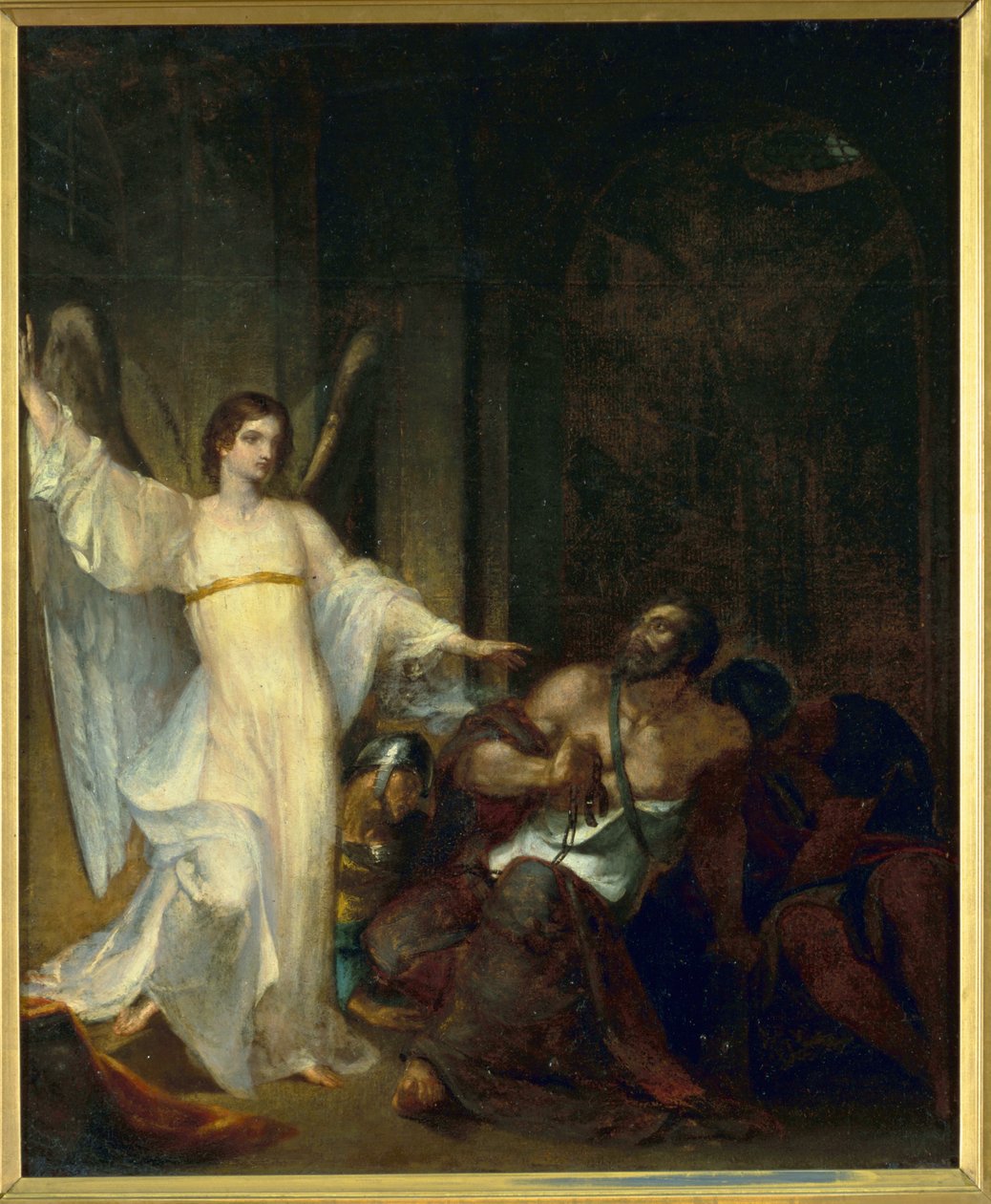Engel løslater St. Peter fra fengsel, ca. 1814 av Washington Allston