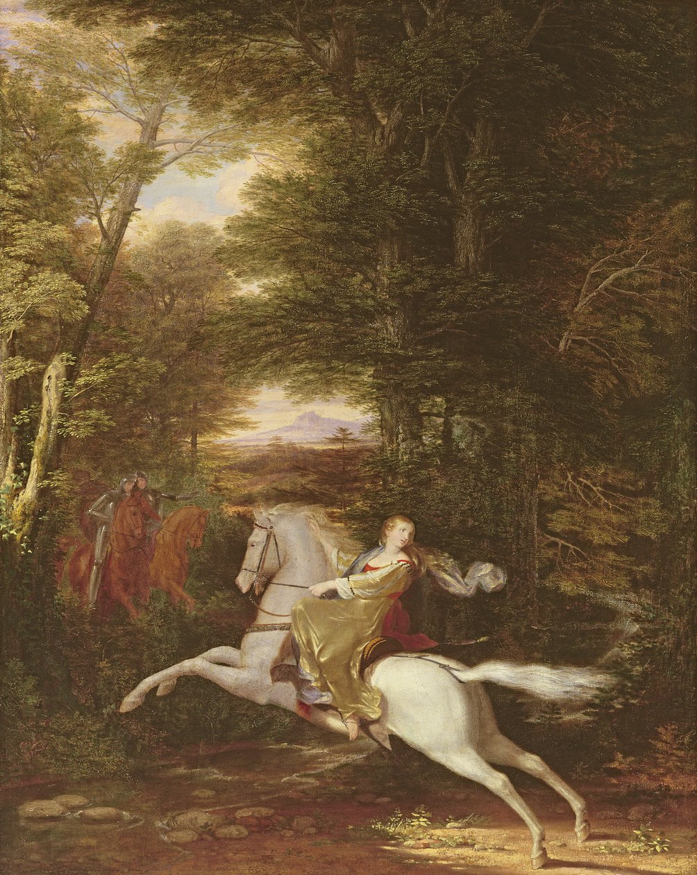 The Flight of Florimell, 1819 av Washington Allston