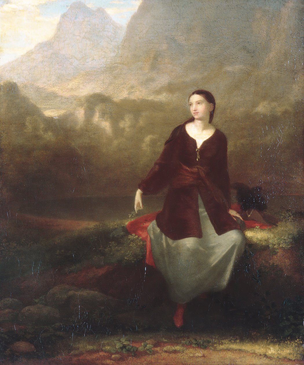 Den spanske jenta i Reverie, 1831. av Washington Allston