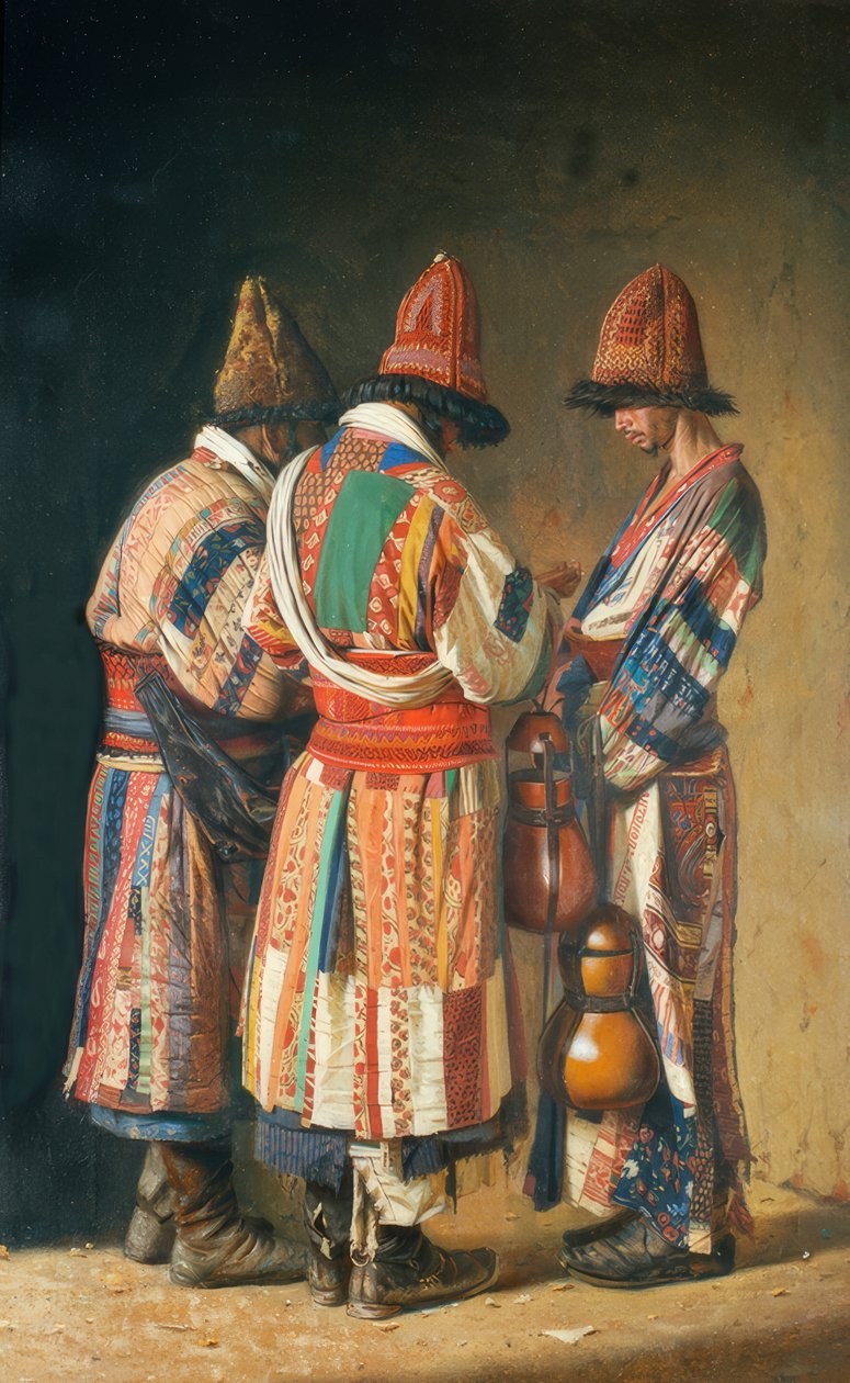 Dervisjer i feriekostymer (Tashkent) av Wassili W. Werestschagin