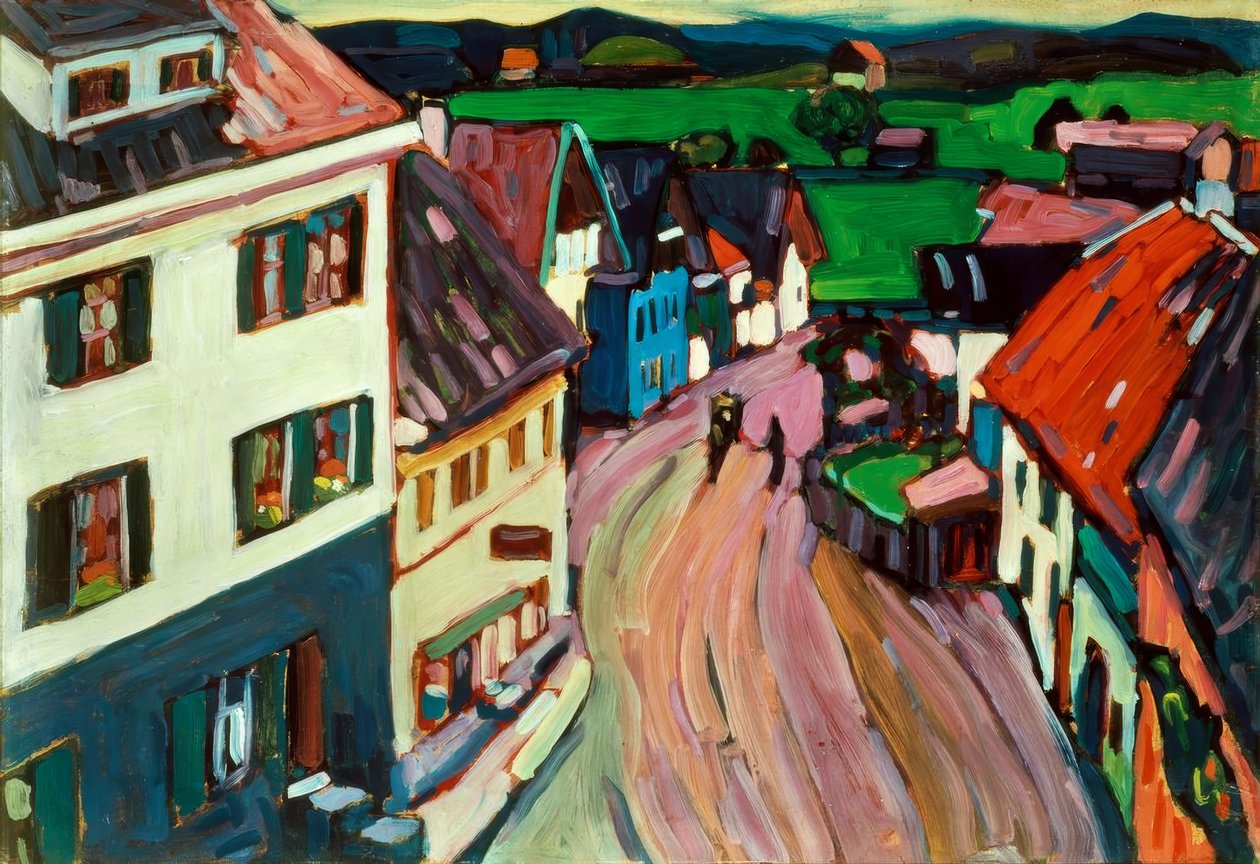 Utsikt fra vinduet til Griesbräu av Wassily Kandinsky