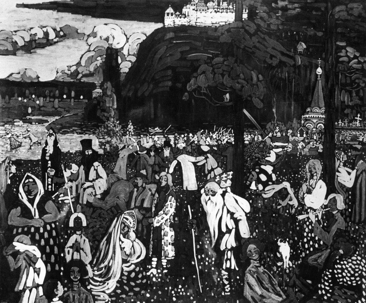 Colorful Life, 1907 (tempera på lerret) av Wassily Kandinsky