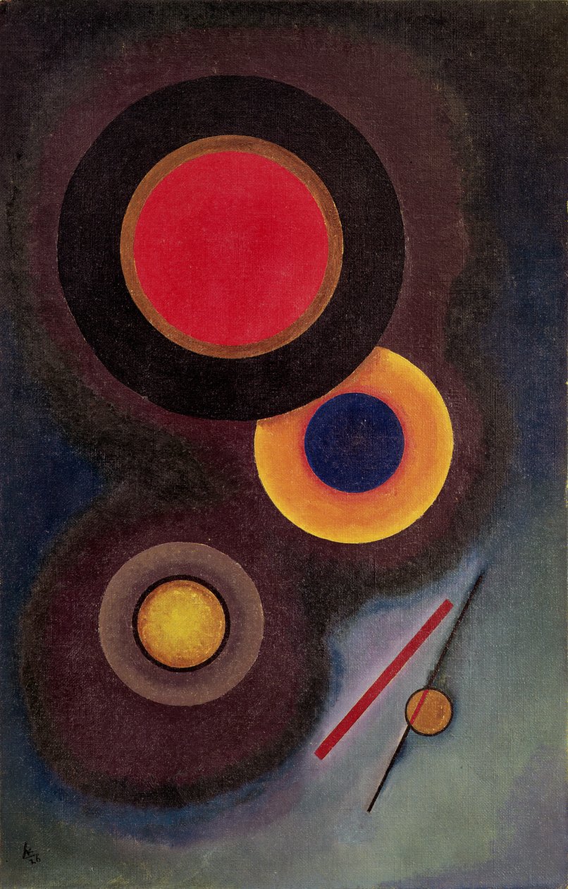 Komposisjon med sirkler og linjer, 1926 av Wassily Kandinsky