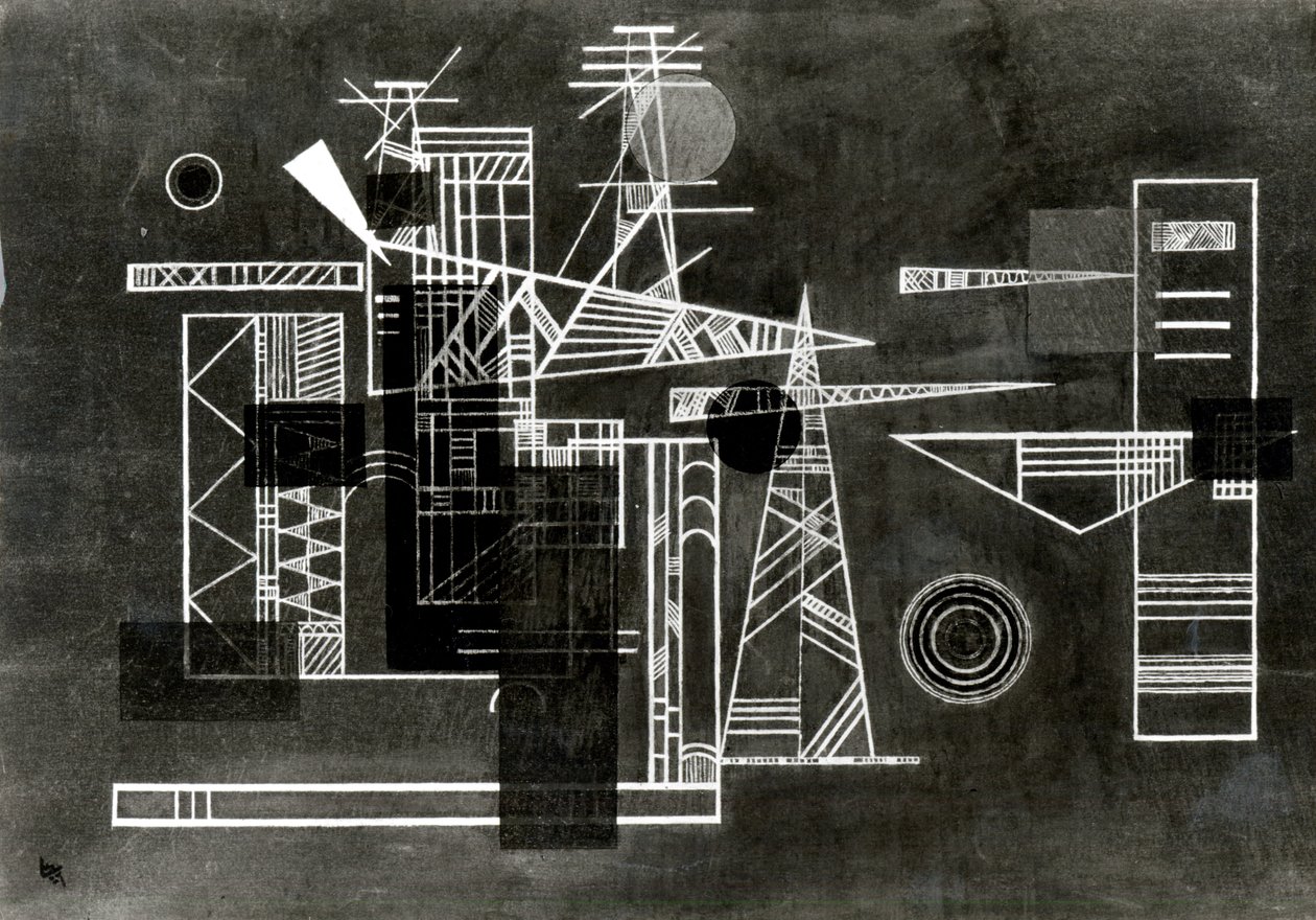Konstruksjon med punkter, 1927 av Wassily Kandinsky
