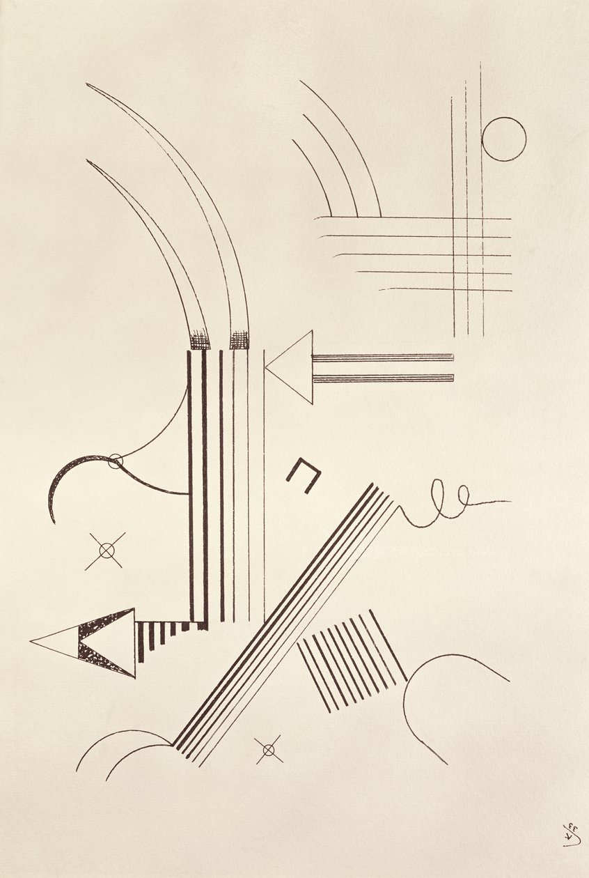 Tegning, 1933 av Wassily Kandinsky
