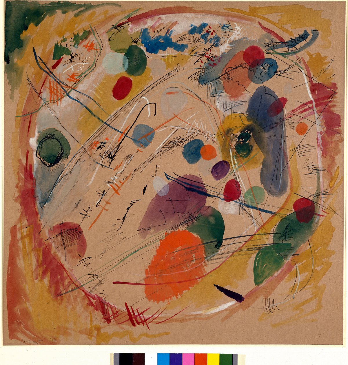 Ekspresjonisme: "" In the Circle"" Akvarell av Vassily Kandinsky av Wassily Kandinsky