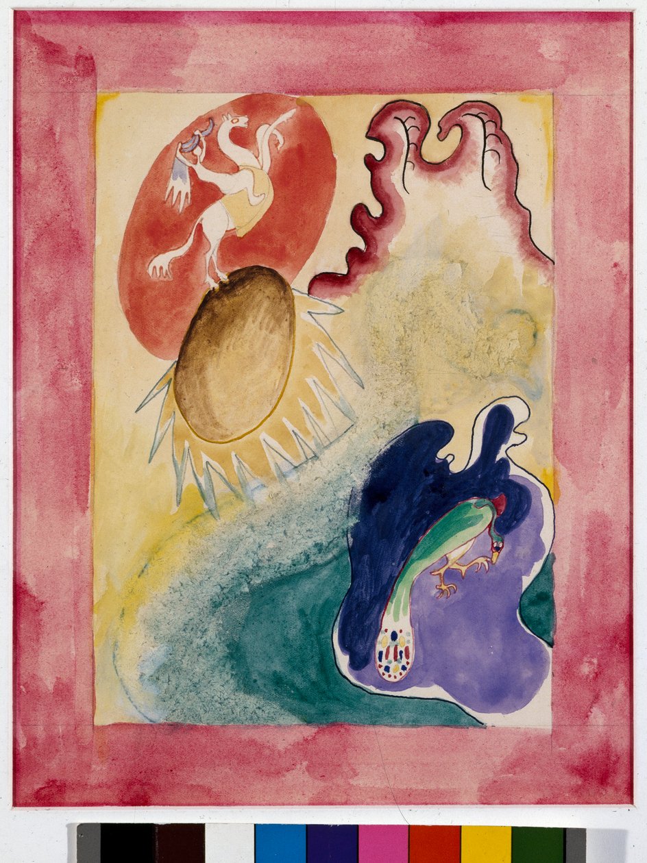 Ekspresjonisme: omslagsprosjekt for almanakken til "" The Blue Rider"" av Wassily Kandinsky