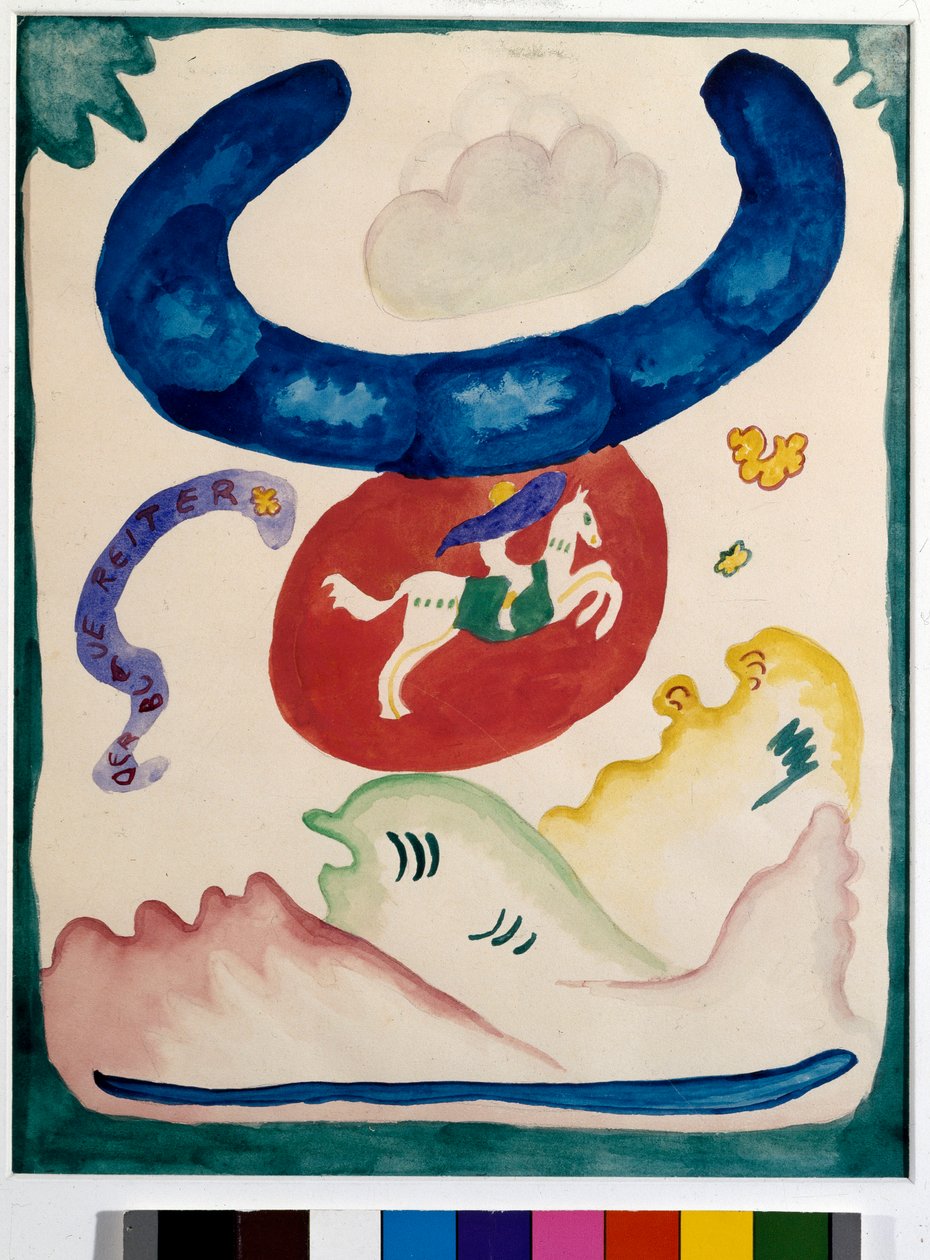 Ekspresjonisme: omslagsprosjekt for almanakken til "" The Blue Rider"" av Wassily Kandinsky