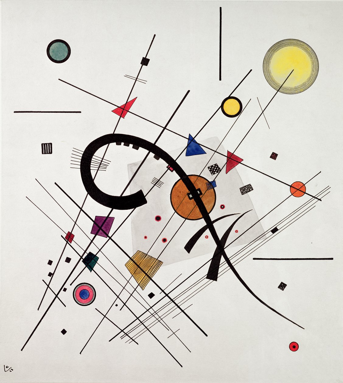 Grey Square, 1923 (penn og blekk og wc) av Wassily Kandinsky