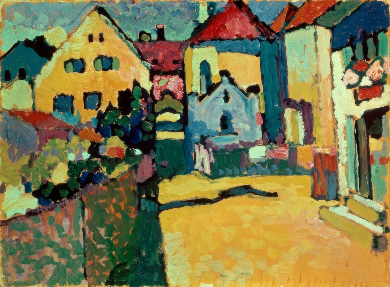 Grüngasse i Murnau (Murnau - Grüngasse) av Wassily Kandinsky