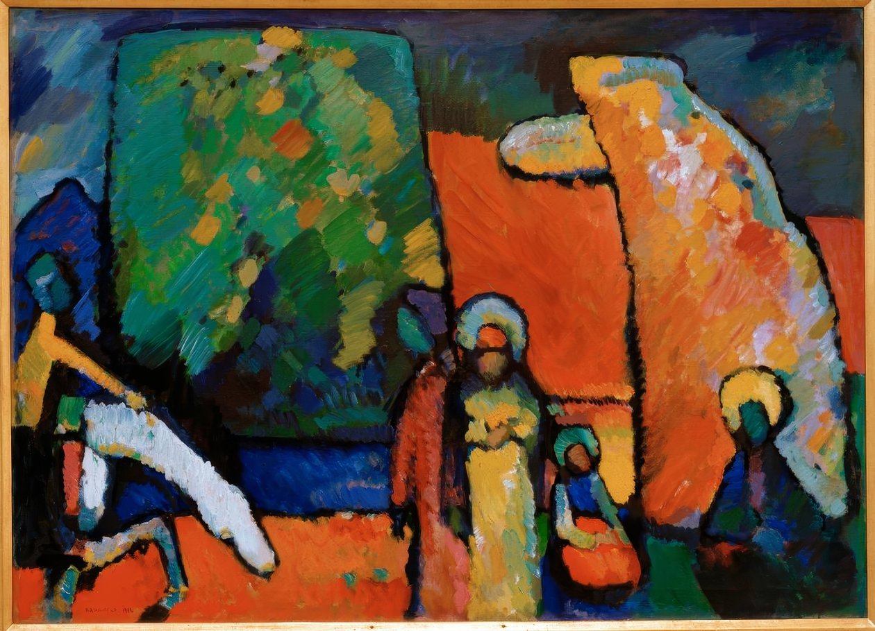 Improvisasjon 2 (begravelsesmarsj) av Wassily Kandinsky