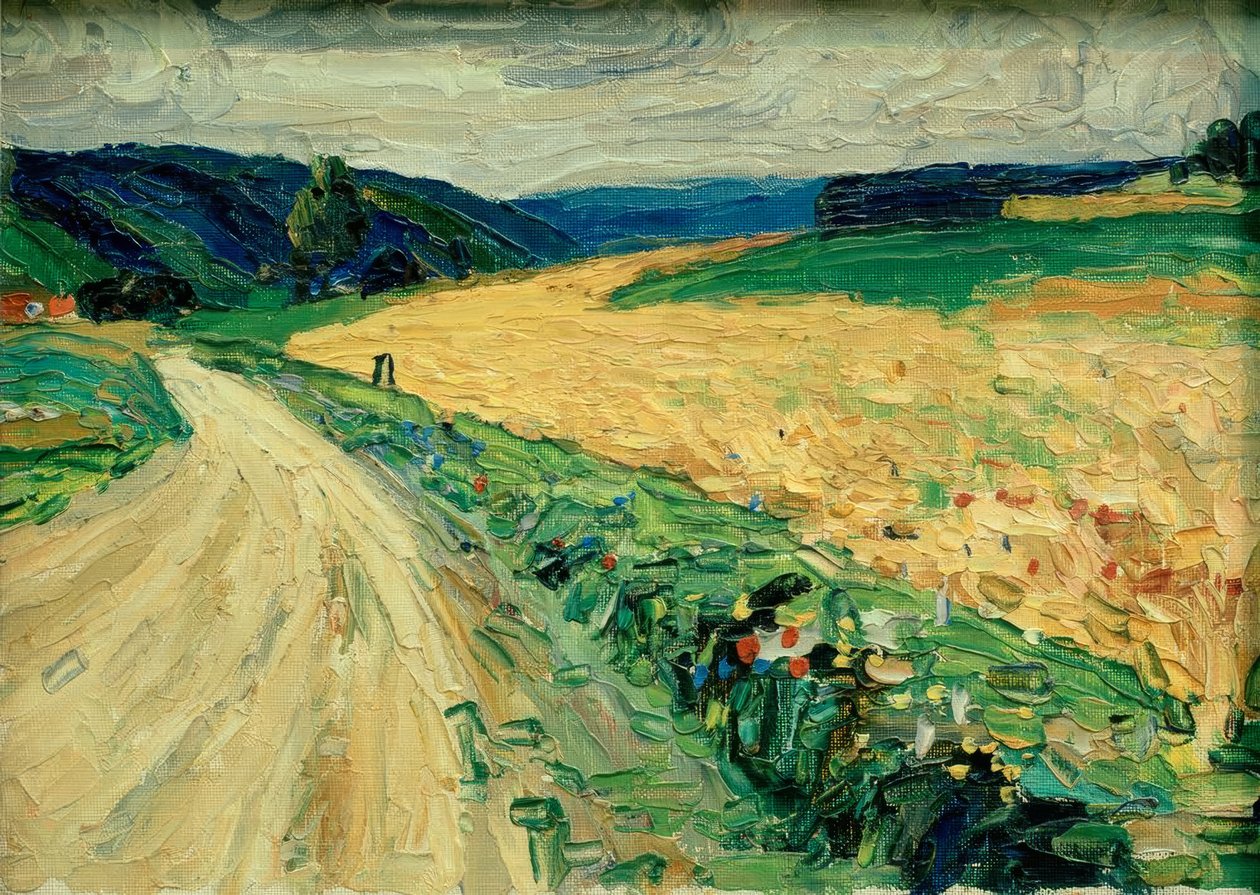 Kallmünz - Naturstudie på den gule diligensen av Wassily Kandinsky